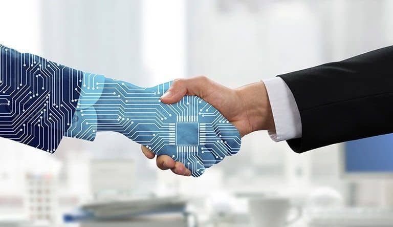 Handshake between Data Scientist and the Executive